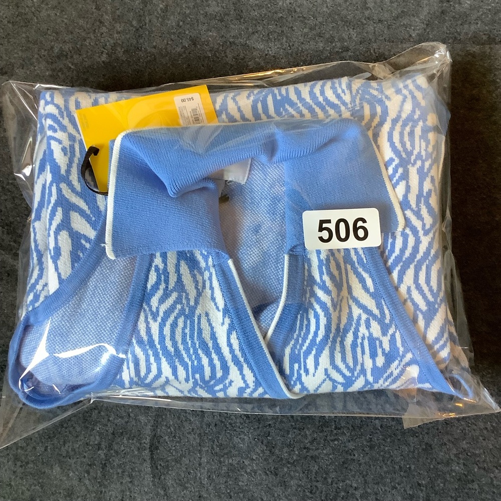 Diane Von Furstenberg DVF x Target Midi Wrap Sweater Dress x-Small Sea Twig Blue - Picture 10 of 12